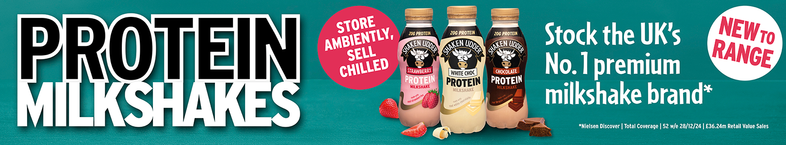Buy Shaken Udder at low trade prices from the UK's Leading Sports Nutrition Distributor, Tropicana Wholesale!