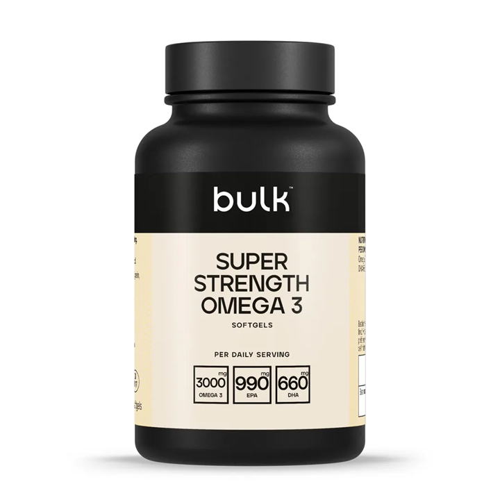 Bulk Super Strength Omega 3 1000mg 90 Softgels
