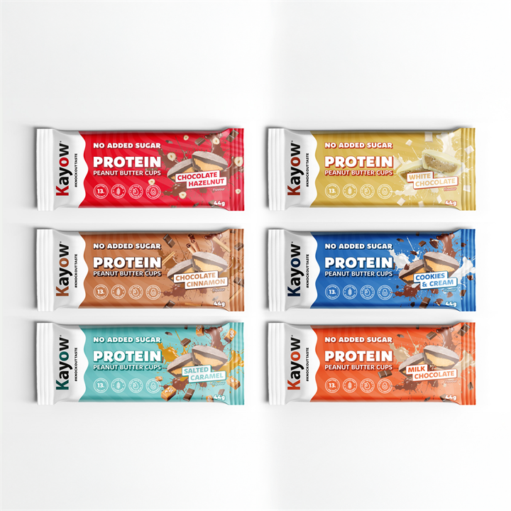 Kayow Nutrition High Protein No Added Sugar Peanut Butter Cups 12x44g