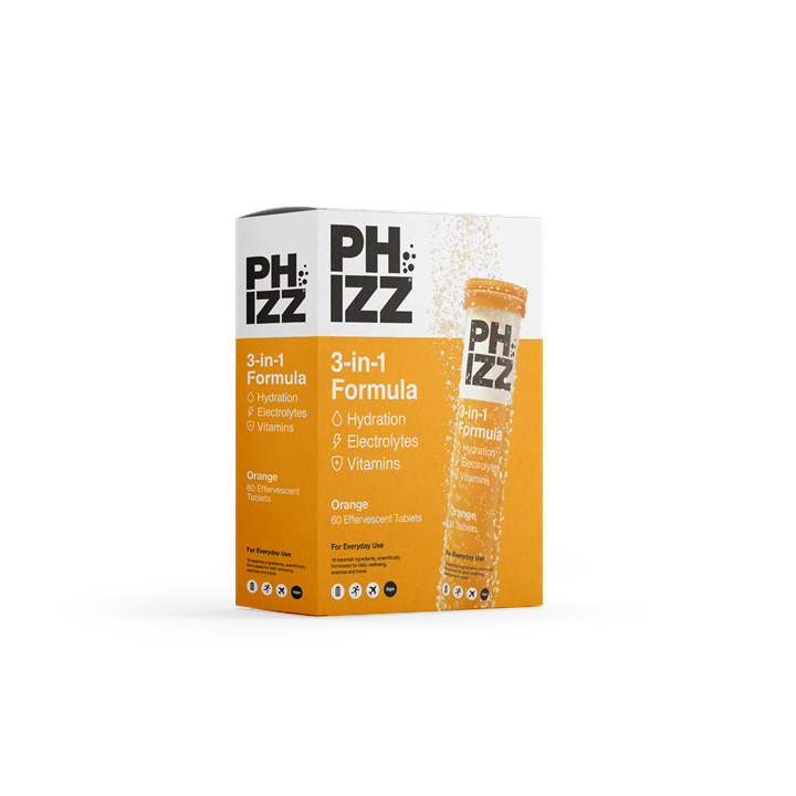 Phizz 3-in-1 Multivitamin & Rehydration Electrolyte Effervescent Multi-pack 6x60 Tabs