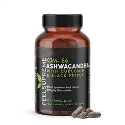 Feel Supreme KSM 66 Ashwagandha with Curcumin