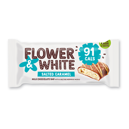 Flower & White Meringue Bar 12x20g Salted Caramel