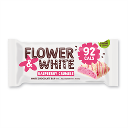 Flower & White Meringue Bar 12x20g Raspberry Crumble