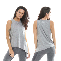 Golds Gym Ladies Angled Vest S Grey
