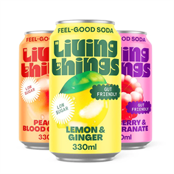 Living Things Prebiotic Soda 12x330ml Raspberry & Pomegranate Soda