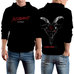 Murdered Out Insidious Hoodie M Black
