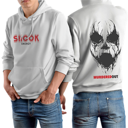 Murdered Out Shook Hoodie White
