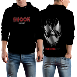 Murdered Out Shook Hoodie Black