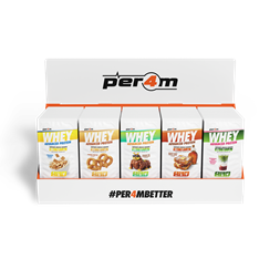 Per4m Advanced Whey Pre-Filled Sachets Counter Top Display Unit (100 Sachets) Variety Pack