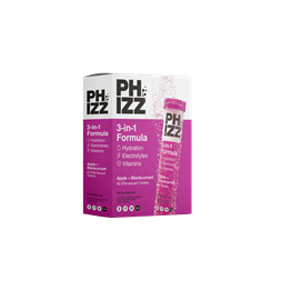 Phizz 3-in-1 Multivitamin & Rehydration Electrolyte Effervescent Multi-pack 6x60 Tabs Apple & Blackcurrant