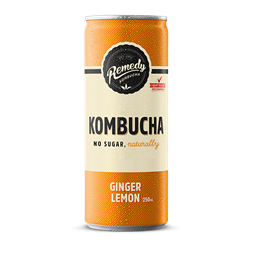 Remedy Kombucha 12x250ml Ginger Lemon